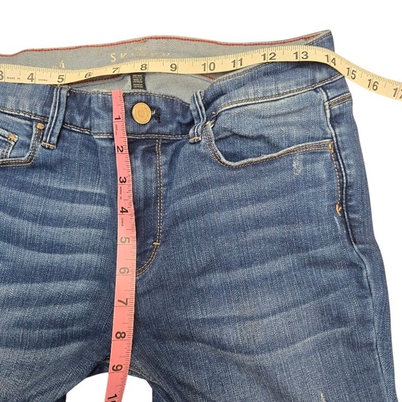 White House Black Market Mid Rise Distressed Skinny Jeans Womens Sz 4 - Picture 11 of 11